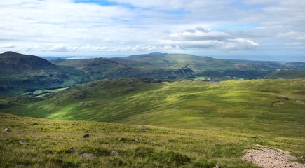 Fototapeta premium The tracks and tarns of Quagrigg Moss