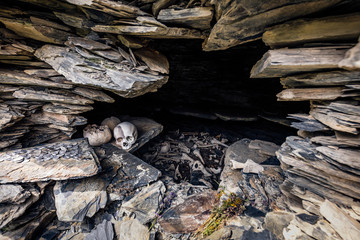Anatori Crypts, near Shatili in the historical Georgian province of Upper Khevsureti.