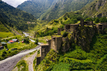Shatili Fortress Town, Georgia. High up in the Georgian mountains.