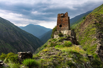 Mutso Castle, Georgia, Causacus. A fortress in the mountains.