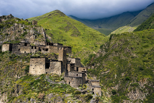 Mutso Castle, Georgia, Causacus. A fortress in the mountains.