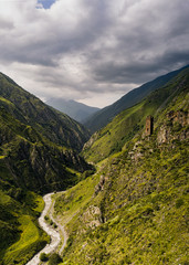 Mutso Castle, Georgia, Causacus. A fortress in the mountains.