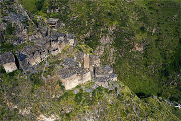 Fototapeta na wymiar Mutso Castle, Georgia, Causacus. A fortress in the mountains.