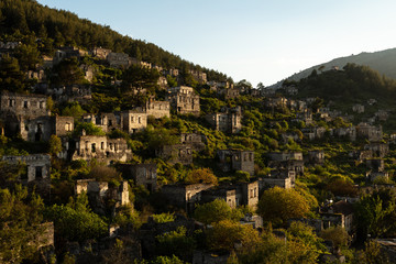 The Abandoned Ghost Town of Kayaköy, South-West Turkey.