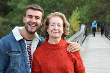 Mother and son with lots of resemblance 