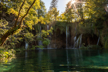 cascade water in croatia park Plitvice