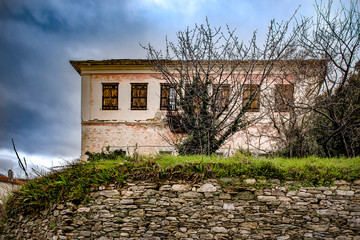 Fototapeta na wymiar Traditional architecture in Pelion mountain. Milies village, Greece.
