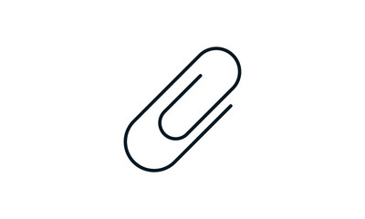 Obraz premium Paper clip icon for organizing and attaching documents