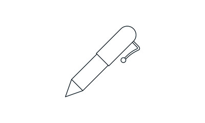 Fototapeta premium Pen icon for note-taking and signing documents