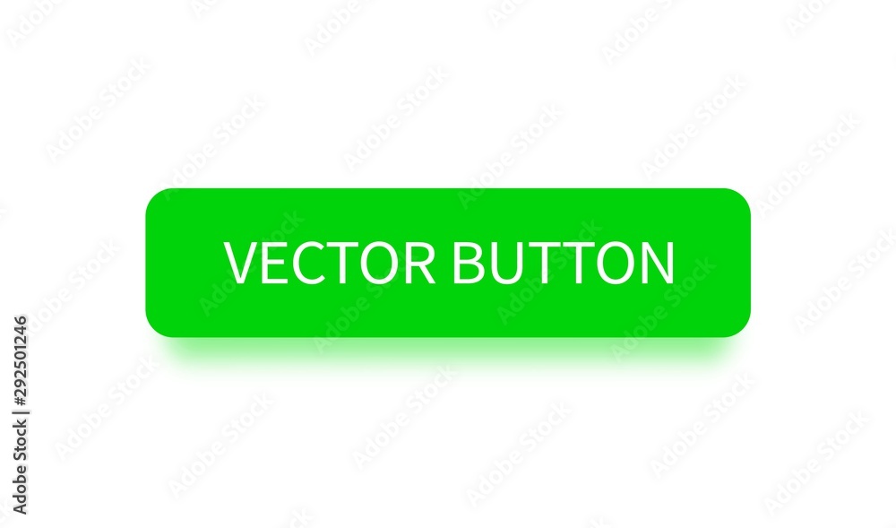 Canvas Prints Green button with green shadow. Vector concept element for website and app.