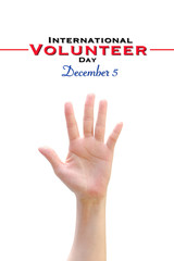 International Volunteer Day for Economic and Social Development on December 5