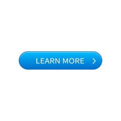 Trendy blue button for website. Flat modern web element. Vector illustration.