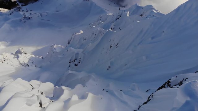 Drone above Karwendel Mountain Peak Innsbruck
