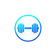 Fitness or gym icon, vector