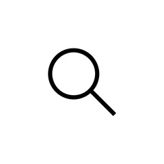 Search vector icon, zoom symbol. Simple, flat design for web or mobile app