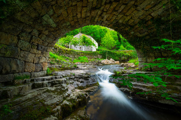 Viaña river valley, Vega de Pas, Valles Pasiegos, Cantabria, Spain, Europe
