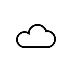 Cloud vector icon, network symbol. Simple, flat design for web or mobile app