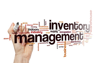 Inventory management word cloud