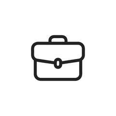 Briefcase vector icon, portfolio symbol. Simple, flat design for web or mobile app