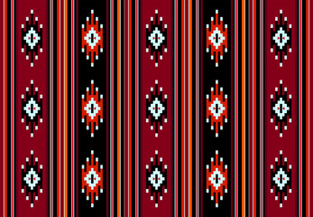 Traditional Symbols Handmade Retro Weaving Rug Pattern - obrazy, fototapety, plakaty