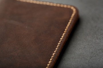 Dark Brown Leather Passport Cover. Genuine leather, handmade.