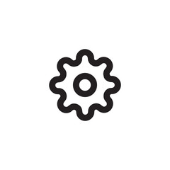 Settings vector icon, cog symbol. Simple, flat design for web or mobile app