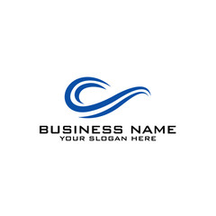 Obraz premium water wave logo icon design template vector