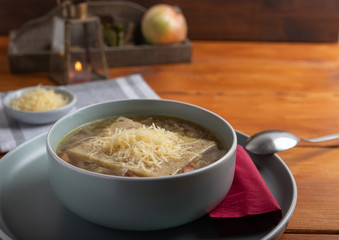 home made onion soup a very healthy winter dish