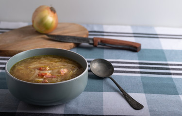 home made onion soup a very healthy winter dish