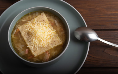 home made onion soup a very healthy winter dish