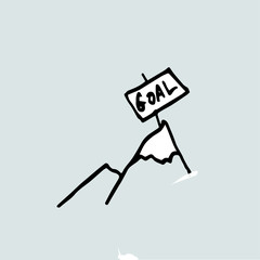 Hand drawn goal concept