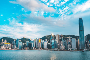 Hong Kong Victoria Harbor view in day time