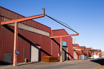 Street view of an industrial district of Trondheim