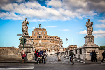 View of the Castel Sant'angelo, Rome, Italy