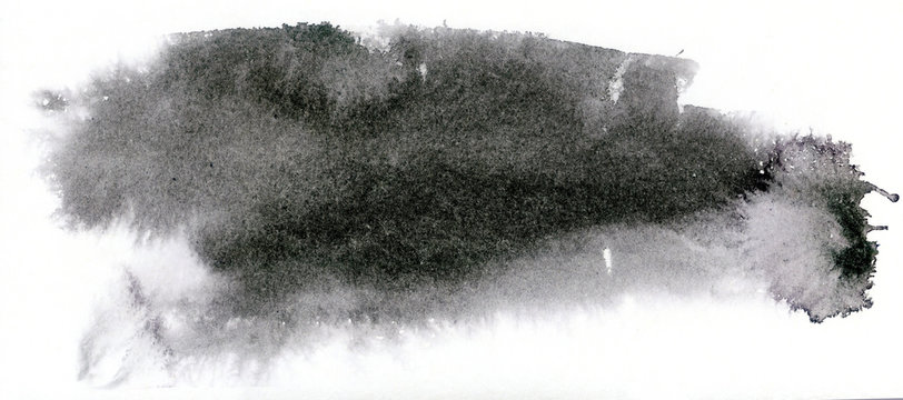 Black ink paint brush stroke　水墨　抽象　背景素材