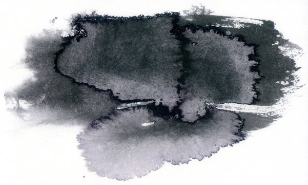 Black ink paint brush stroke　水墨　抽象　背景素材