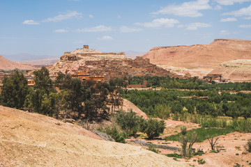 Fototapeta na wymiar Ouarzazate is a city south of Morocco’s High Atlas mountains, known as a gateway to the Sahara Desert