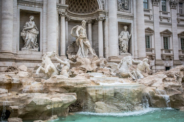 The beautiful Trevi fountain in Rome, Italy.