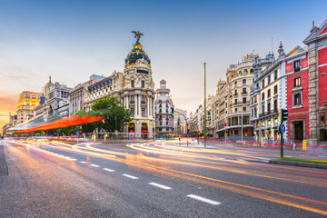 Madrid, Spain cityscape a