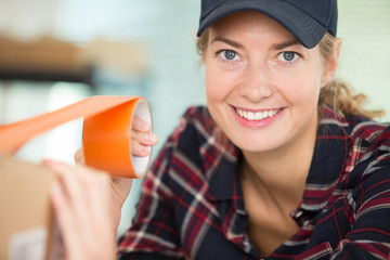 portrait of beautiful young woman smiling at camer