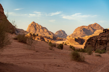 desert in wadi rum jordan