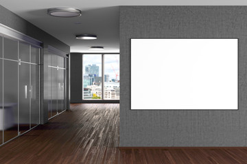 Blank on the wall in modern office interior