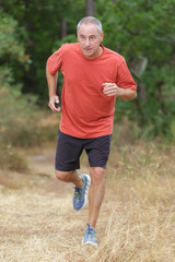 Fototapeta premium man doing his daily run