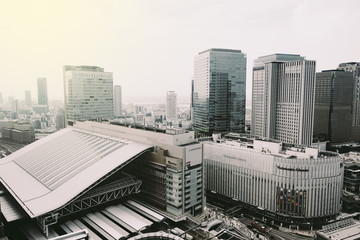 大阪　ビル郡の街並み