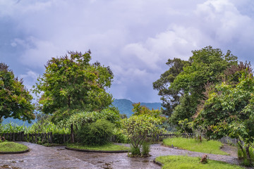 Beautiful Landscape view on the mountain on the way From Thongphaphum district to Pilok mine district in kanchanaburi city Thailand.Pilok mine The Old mine near the Thai-Myanmar border