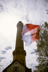 Historical lighthouse located in Swinoujscie, Poland, The construction was build in 1828 and height...