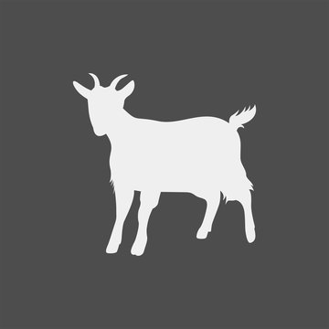recommend clip art: Goat vector silhouette. Farm animal vector silhouette