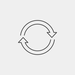 Recycling flat vector icon. Circular arrow flat vector icon