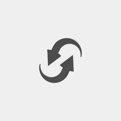 Recycling flat vector icon. Circular arrow flat vector icon