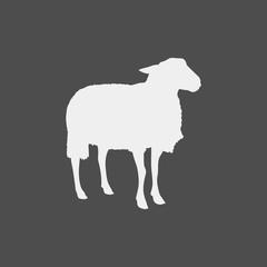 Sheep vector silhouette. Farm animal vector silhouette